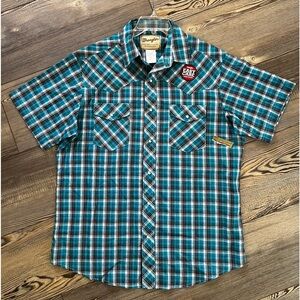 WRANGLER Western Pearl Snap short sleeve Size L